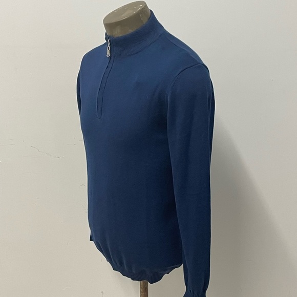 Lavane sweater mockneck pullover cobalt 1/4 zipper regular fit - Picture 2 of 3